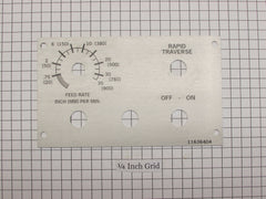 1163-6404 8F Power Feed Control Legend Plate